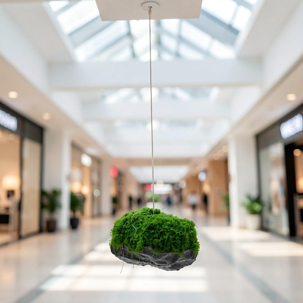 Abaodam Ornamento Pietra Muschio Simulata Sospesa Verde 26,5cm Zen