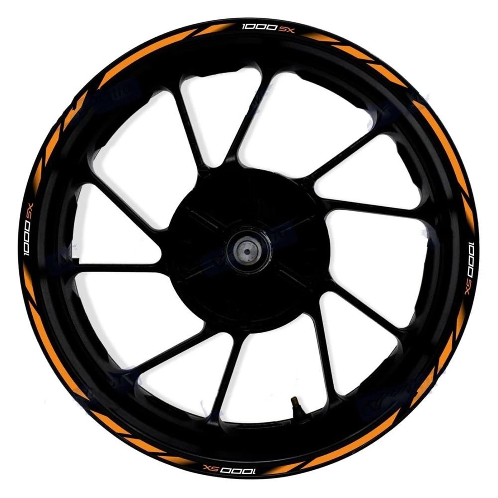 Motorcycle 17 Inch Front and Rear Stripe Decals Wheel Rim Stickers for Kawasaki 1000SX for Z1000SX Motorbike(Color11)