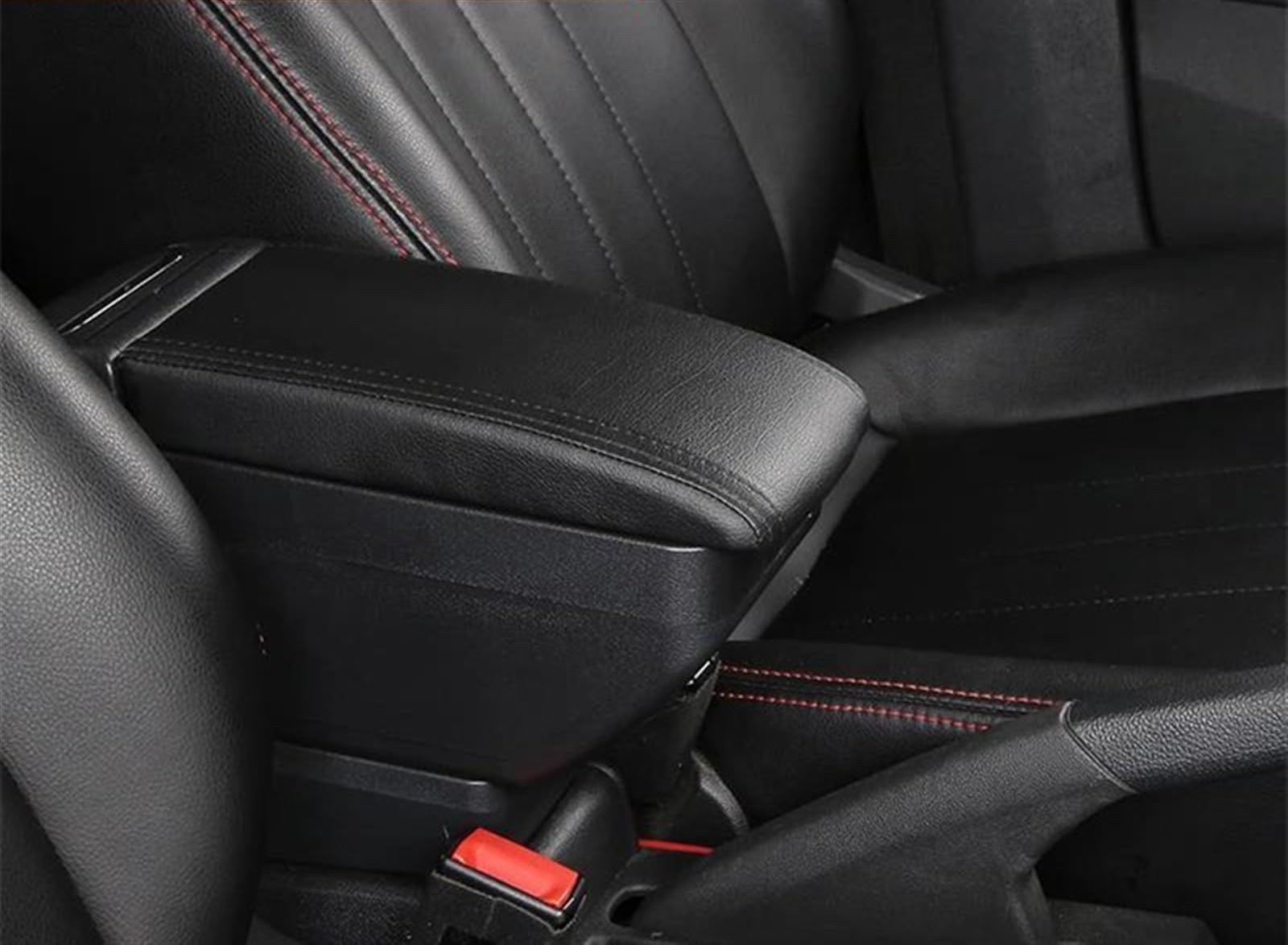 NMJLQW Storage Rack Car Armrest Box Central Storage Box Retrofit With USB Car Accessories For Focus 3 MK3(A No USB Black line)
