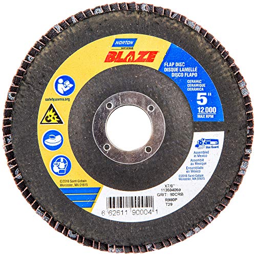 Flap Disc, 5 in x 80 Grit, 7/8