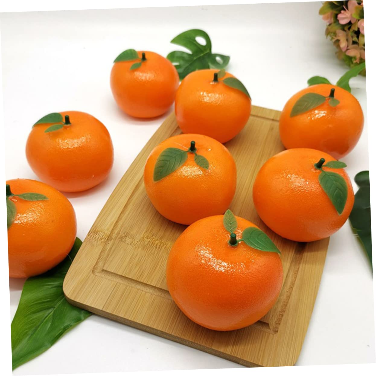 Gatuida 3 Sätze Künstliche Orange Party Fotografie-Requisiten Orangen Dekoration Gefälscht Wohnkultur Groß Simulationsfrucht Orangefarbenes Schlüssel Wahr Schaum 6 Stück * 3