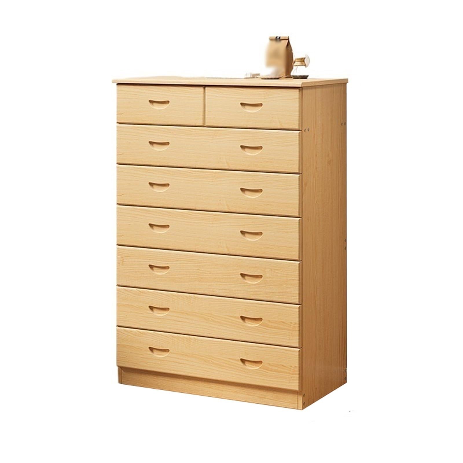 Dh2yjnbf3 Bedroom Minimalist Wooden Storage Cabinet With 8 Drawers Chest Of For Living Room, Closet Dresser Storage Organizer(Natural)