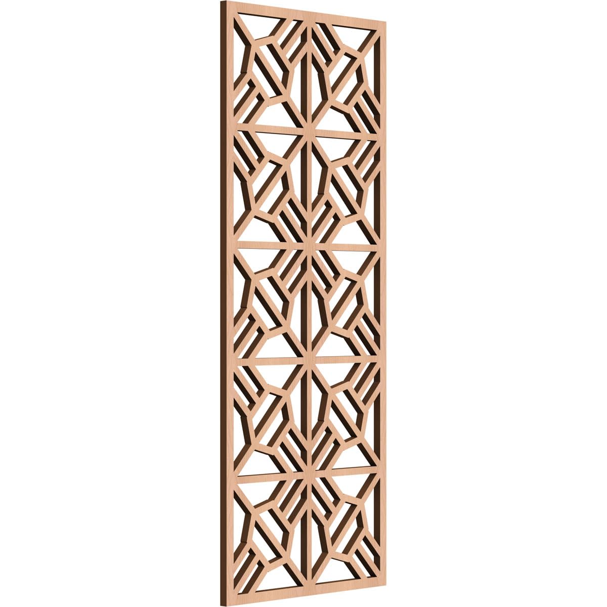9 3/8"W x 24 3/8"H x 1/4"T Auburn Decorative Fretwork Wood Wall Panels, Alder