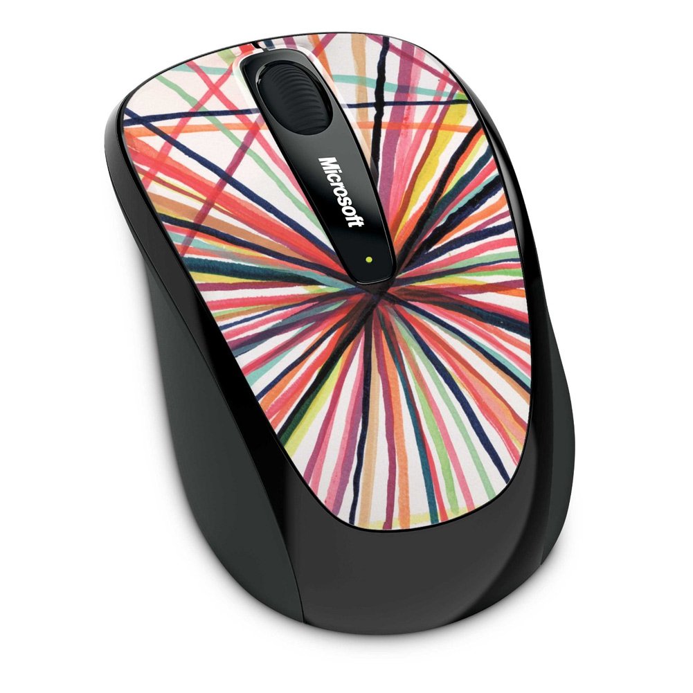 Microsoft Wireless Mobile Mouse 3500 Artist Edition GMF-00093 Exploding Lines