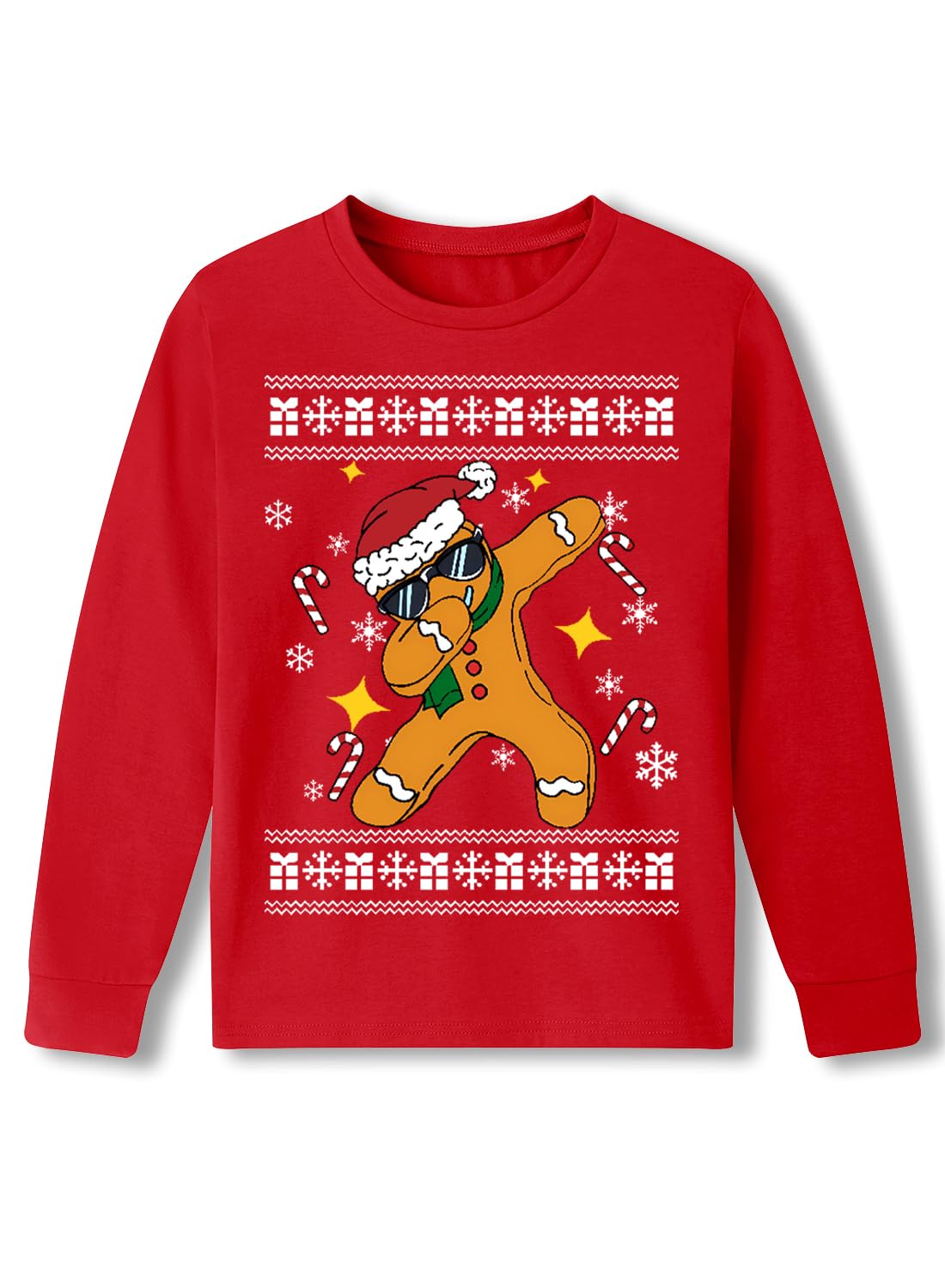 Unisex Kid's Ugly Christmas Top Funny Graphic Long Sleeve Shirt 4-14 Years