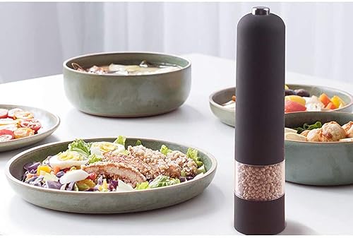 Miniatura 9 de Molinillo eléctrico de pimienta, juego de molinillo de sal y pimienta a batería, molinillo de pimienta negra y pimienta, juego de molinillo
