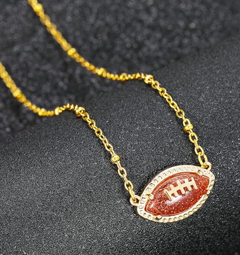 Football Necklace - Women's Football Gift - Mom Coach Accessory Stuff Jewelry3