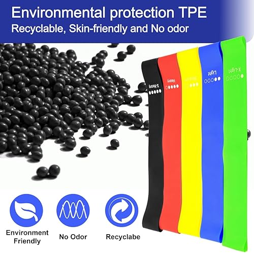 Miniatura 4 de Bandas de ejercicio de resistencia para entrenamiento en casa, estiramiento, entrenamiento de fuerza, terapia física, bandas elásticas de