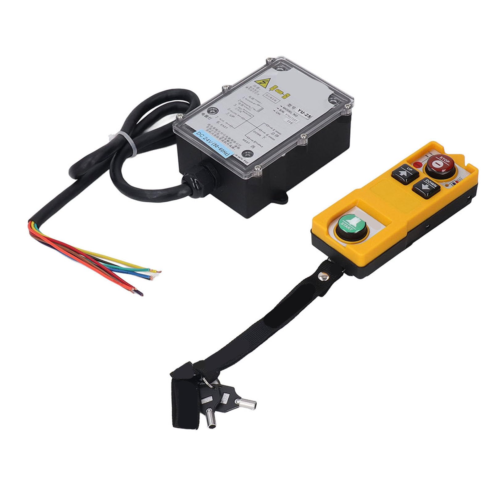 Electric Hoist Transmitter and Receiver Shockproof Industrial Remote Control Kit with Lock for Crane Conveyor CNC Machine