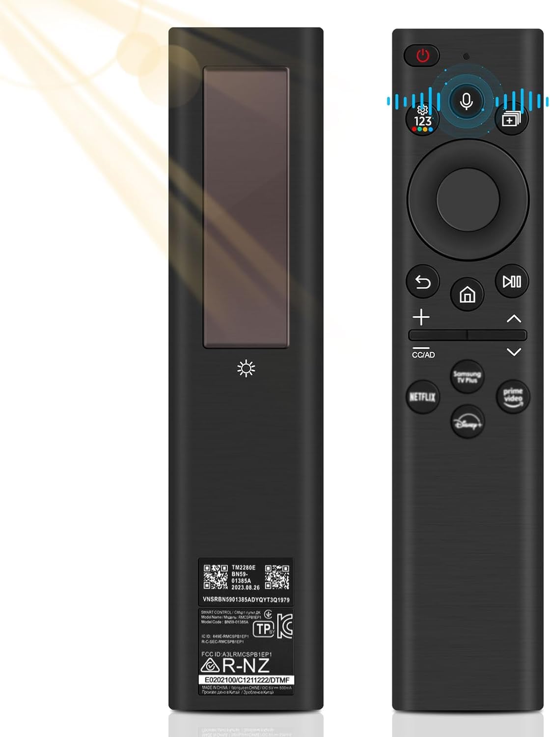 BN59-01385A Telecomando di Ricambio per Samsung, Telecomando Vocale di Ricarica Solare per Samsung Smart TV, Compatibile con 2021-2022 Smart 4K HD TV