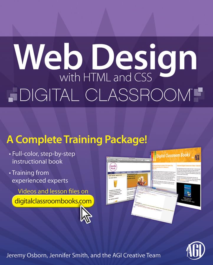 Web Design with HTML and CSS Digital Classroom: (Book and Video Training)