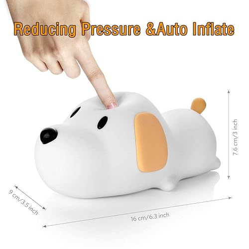 Miniatura 2 de Luz nocturna para niños, bonita lámpara de silicona para cachorros para bebés y niños pequeños, luz nocturna de animales para niños y niñas, lámpara