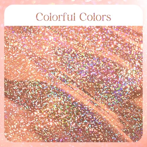 Image of 1 Pack Rose Gold Holographic Tablecloth 40 x 108 inch, Iridescent Shiny Plastic Rectangle Table Cover for Bachelorette Party, Bridal Shower, Wedding, Birthday, Anniversary and Baby Shower Decorations