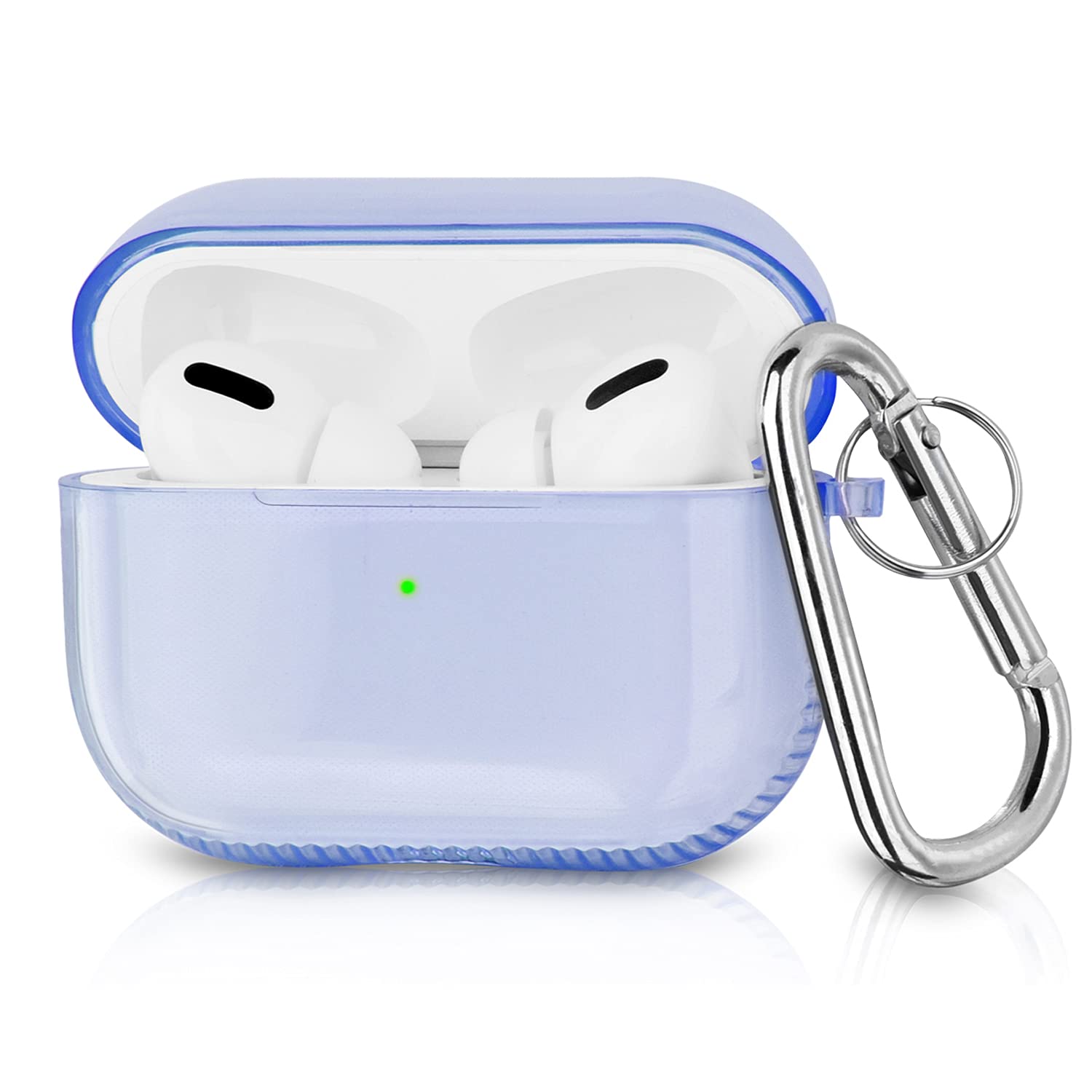 KOREDA Protective Cover Compatible with AirPods Pro & AirPods Pro 2 Case, Soft Clear Full Protective Case Shockproof Cover with Keychain Set for