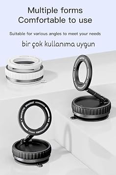 Plentiful Manyetik Araç Telefon Tutucu 360 Derece Dönebilir Araç Cam Ayna Uyumlu K11