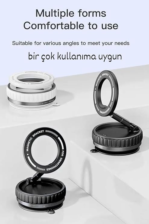 Plentiful Manyetik Araç Telefon Tutucu 360 Derece Dönebilir Araç Cam Ayna Uyumlu K11