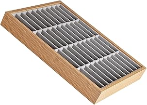 Bois Velours Bangle Bracelet Présentoir 40 Grilles Boîte de Rangement Organisateur