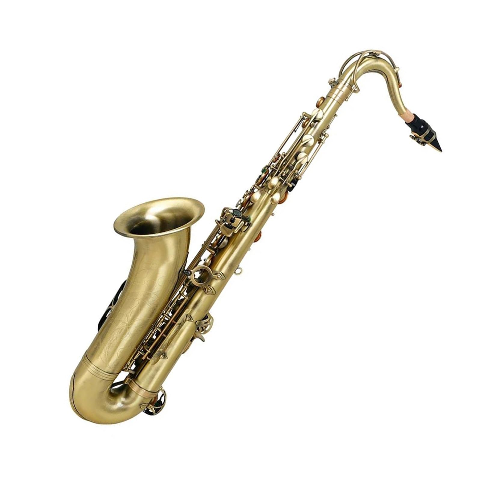 Cyjan antyczny saksofon tenorowy profesjonalny instrument dęty B Saksofon