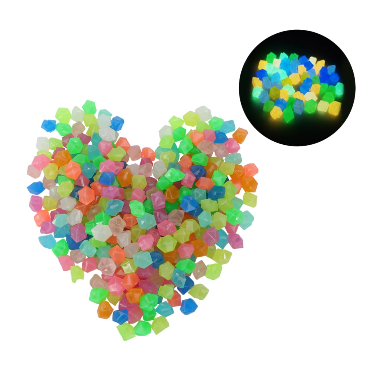 CIMAXIC Luminous Stone Aquatic Garden Decor Glow Rocks for Aquarium Fish Tank Stones Night- Landscaping Decor