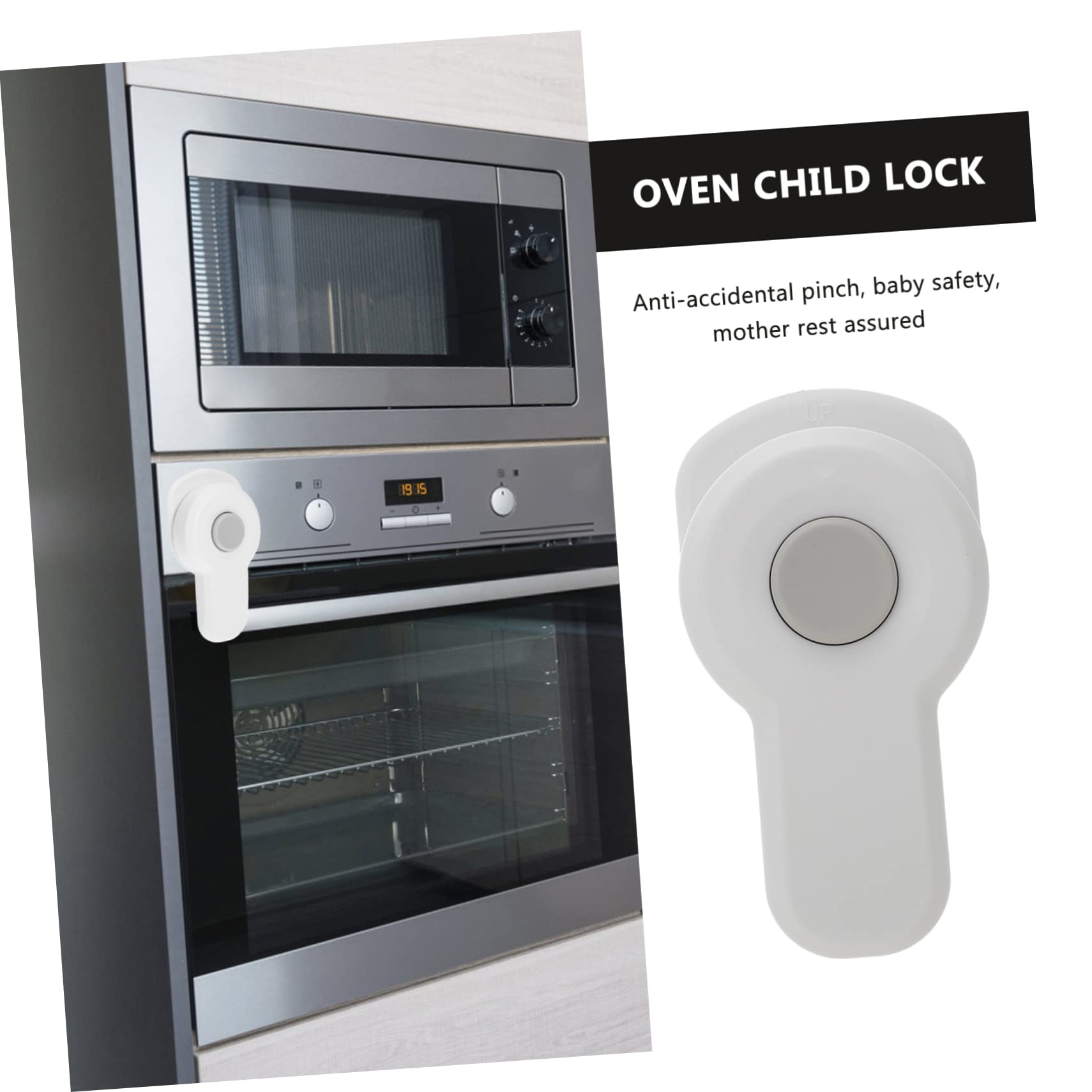 GLSTOY Child Safety Oven Lock Boys and Girls Oven Door Lock Sturdy Easy Install White