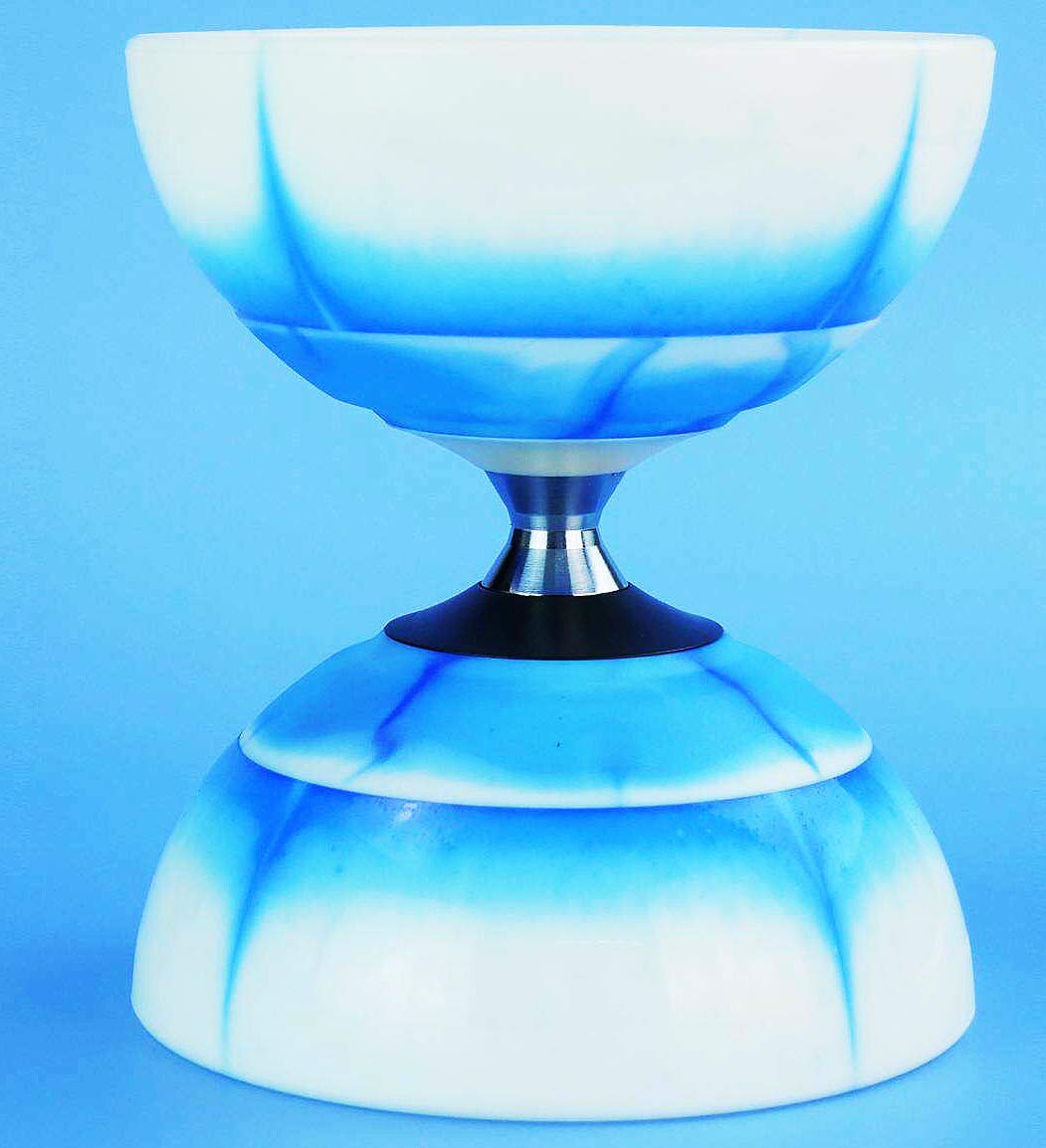 DSJUGGLING Fire Chinese Yoyo Triple Bearing Diabolo Set (Sky Blue)