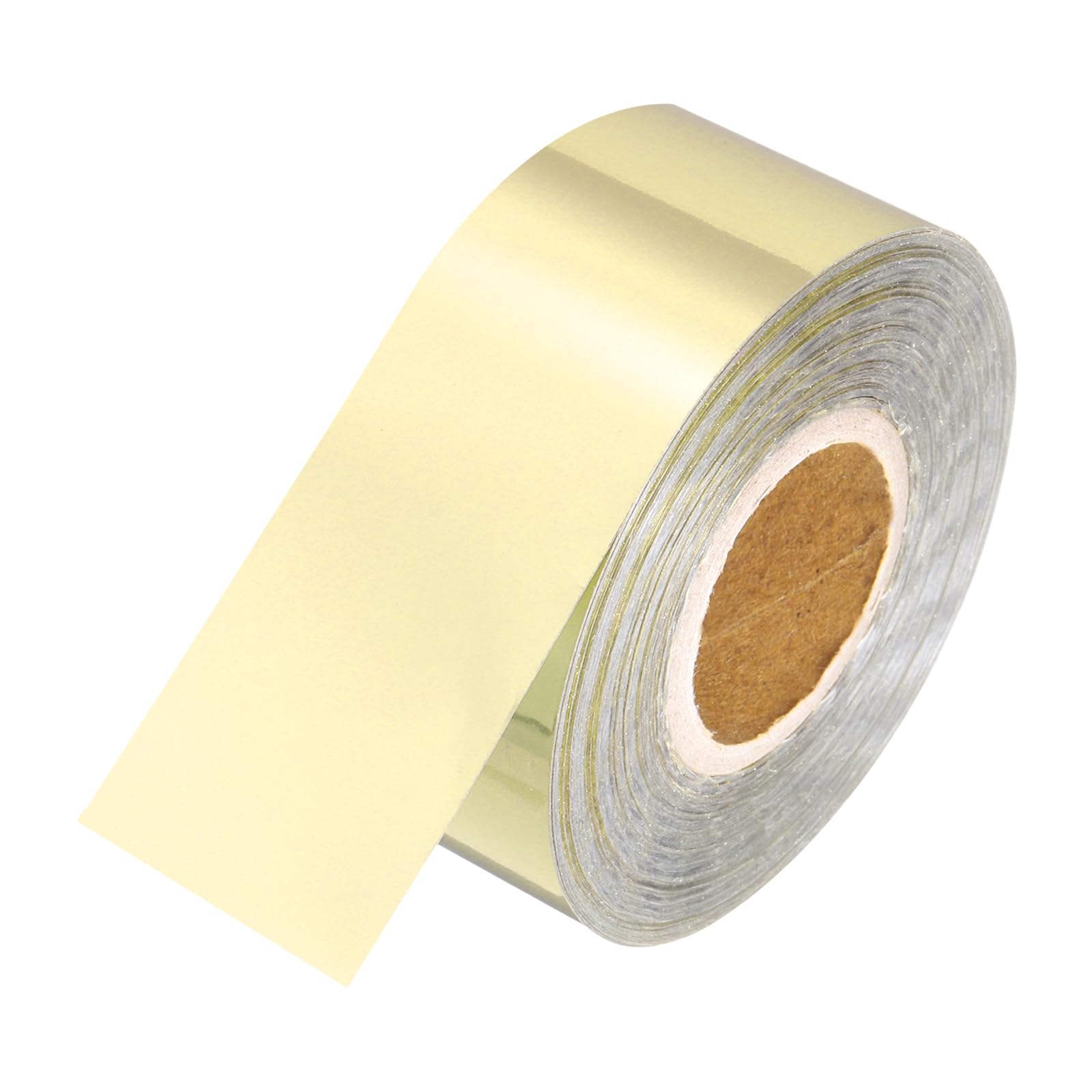PATIKIL 1.2" x400Ft Hot Stamping Foil Paper,Heat Transfer Hot Stamping Paper Foil Roll for Leather DIY Logo Decor Craft Card Package Scrapbook,Light Gold