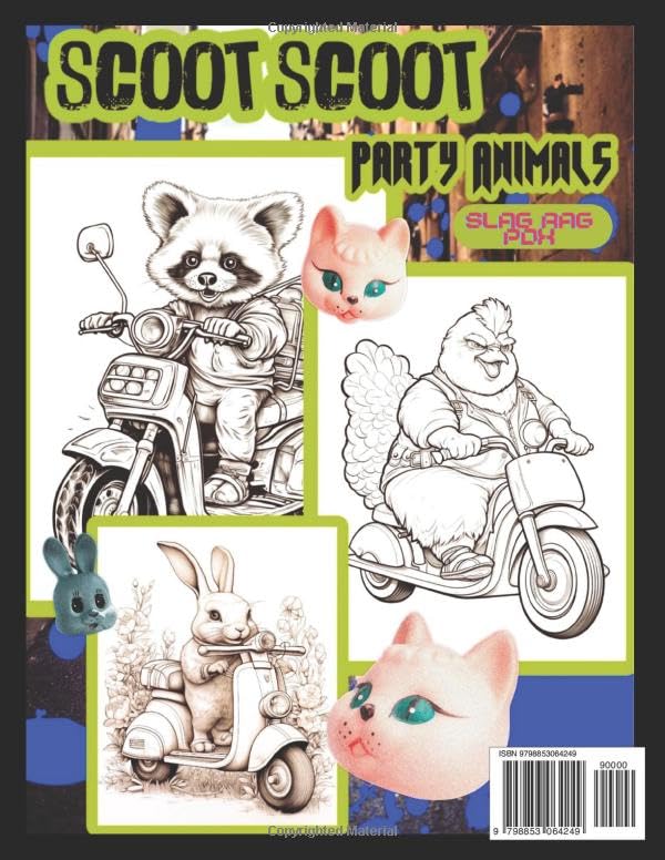Vista 2 de Scoot Scoot Scooter Coloring Book...for party animals