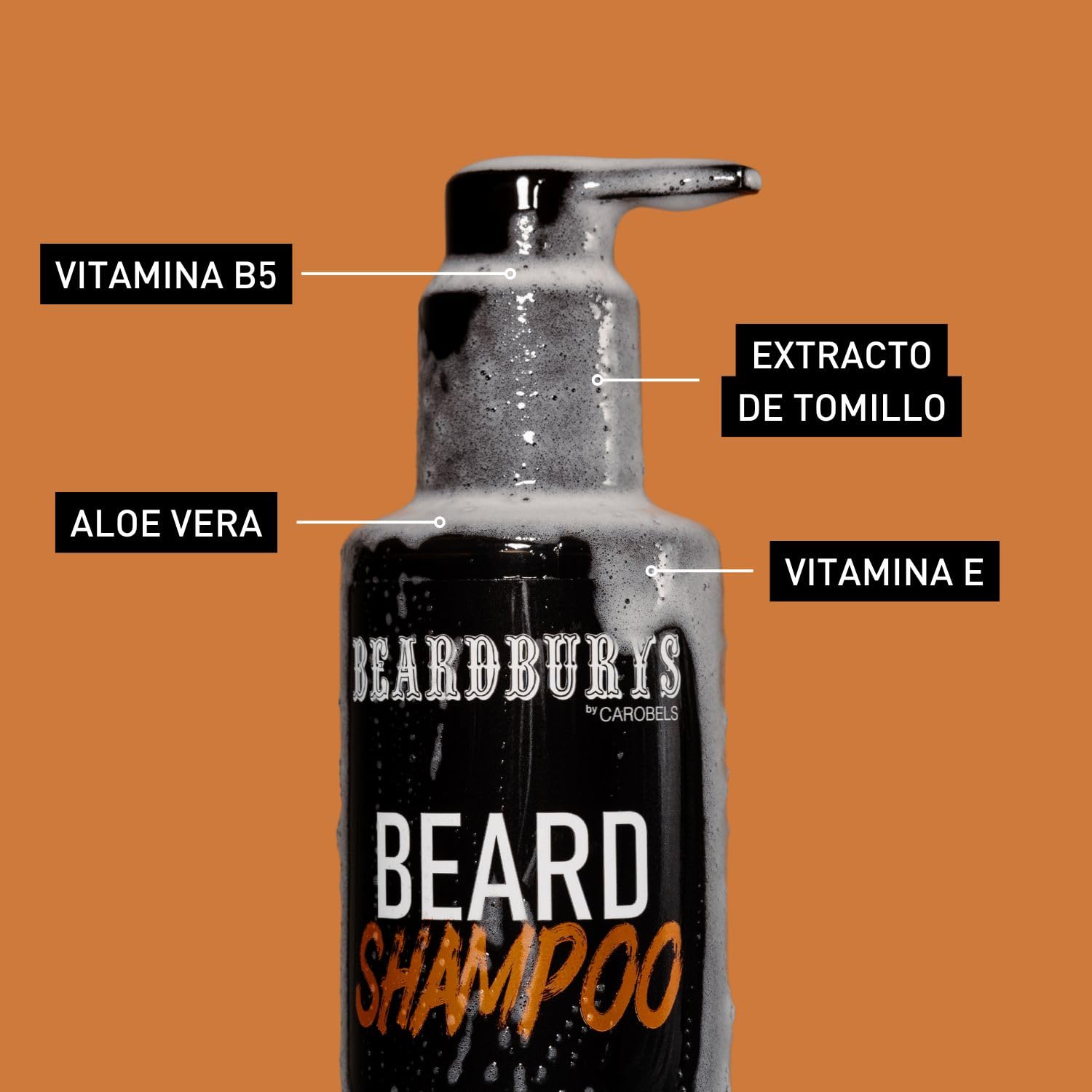 Beardburys Kit Cuidado Barba Hombre Profesional | Champú para Barba + Aceite para Barba + Neceser, Aroma Masculino Seductor, Vegano - Regalos Originales para Hombre