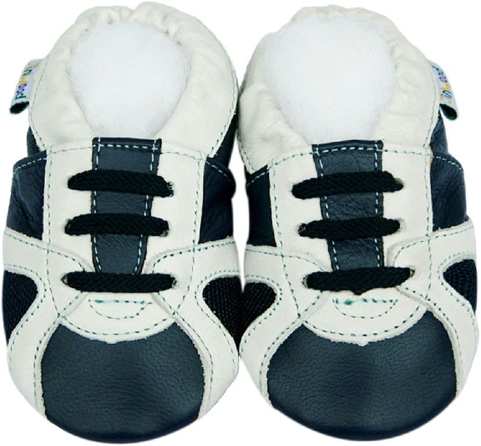 Leather Baby Rubber Sole Shoes Boy Girl Infant Children Kid Toddler Crib First Walk Gift Trainer Rubber Sole Navy (30-36month, Navy)