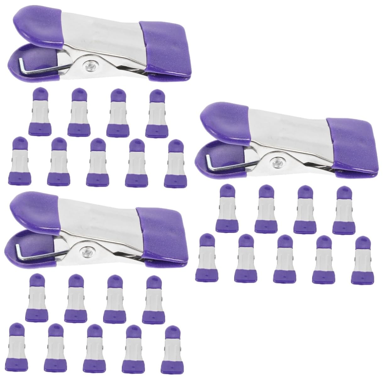 Alipis 3 Set Di Mollette Per Bucato Clip Per Sacchetti Di Snack Clip Per Confezioni Di Cibo Antivento Per Trapunte Domestiche Robuste Per Appendere Il Bucato 10 Pezzi*3