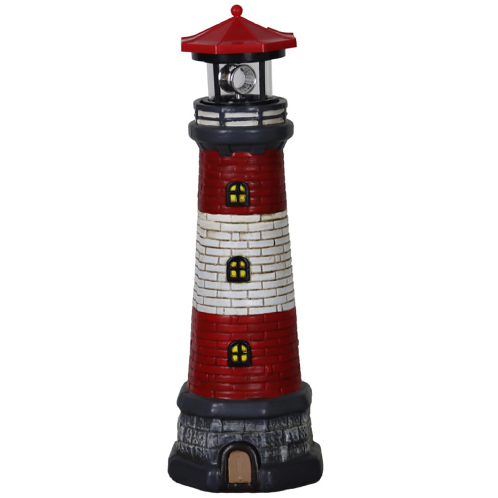 DAGLLGEW Solar Lighthouse with Rotating LED Lights, Waterproof Lighthouse Lamp, 4.7x4.7x14.8 Decorative Garden Statues Outdoor for Garden Yard Pathway Lamp Solar Outdoor