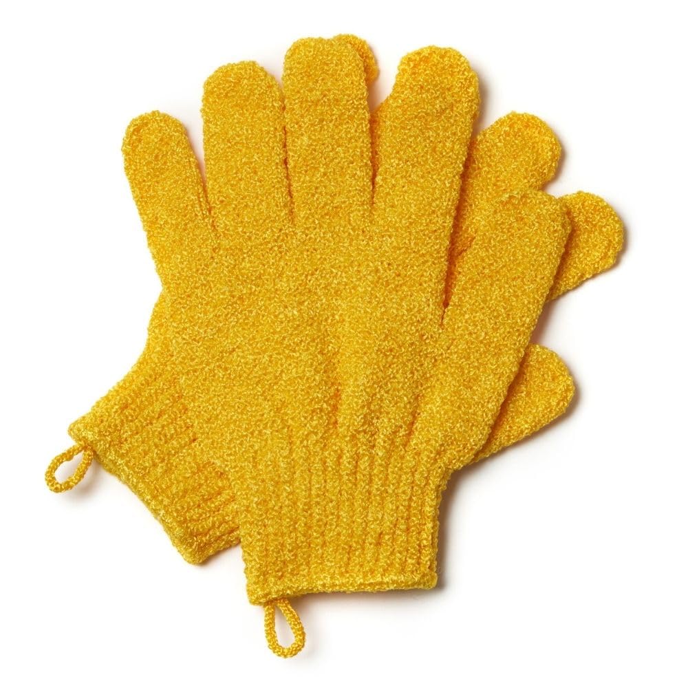 Peeling-Handschuhe Aus Bambus – Natürliche Mikrofaser Für Dusche & Bad, Entfernt Abgestorbene Haut & Eingewachsene Haare | Mit Aufhängeschlaufe, Für Alle Hauttypen