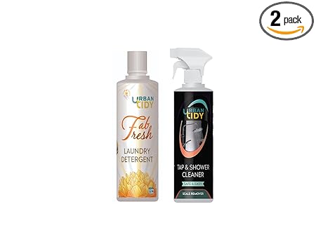 Urban tidy Fab Fresh Liquid Detergent/Tap and Shower Cleaner Combo Pack (Each 500GMS)