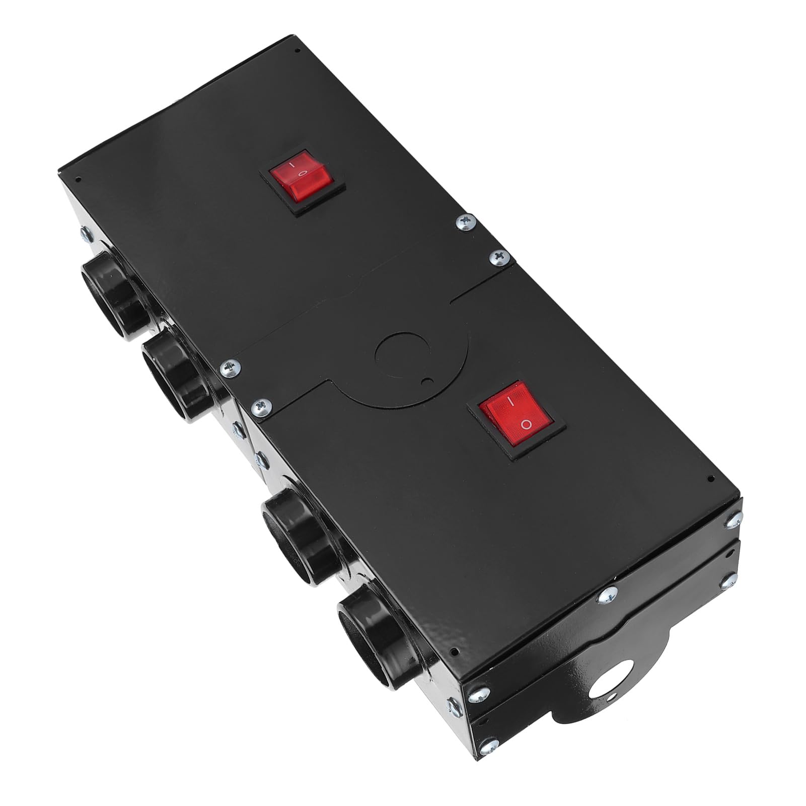 Autoheizung Defogger Auto 4 Loch Heizlüfter 12V Deffroster 800W Einstellbare Kraftdefroster für Auto Windschutzscheibe Camping Eisenmaterial