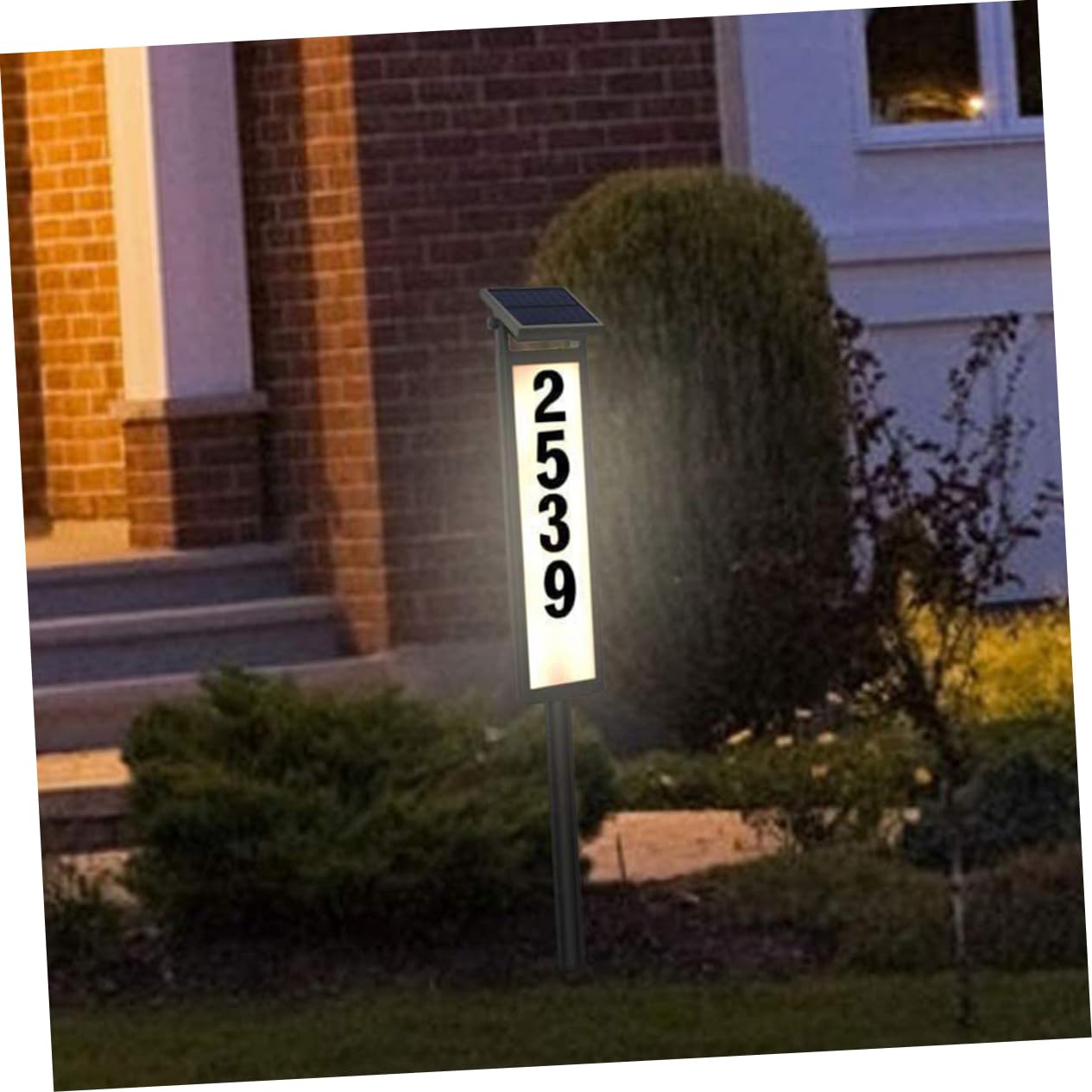 BESTonZON Panneau Adresse Solaire Pour Maison Rue Patio Avec Numéros Adresse Éclairés Plaque Pour Cour