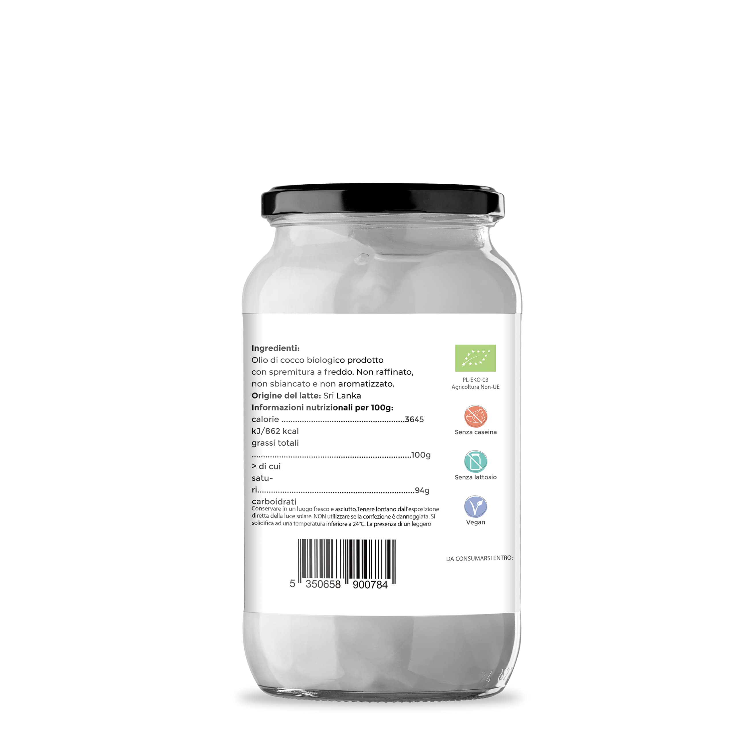 SAUTÓN Olio di Cocco, Biologico, Spremuto a Freddo, Naturale, Bio Nativo, non Raffinato, non Sbiancato, non Aromatizzato, Vegan 1000ml
