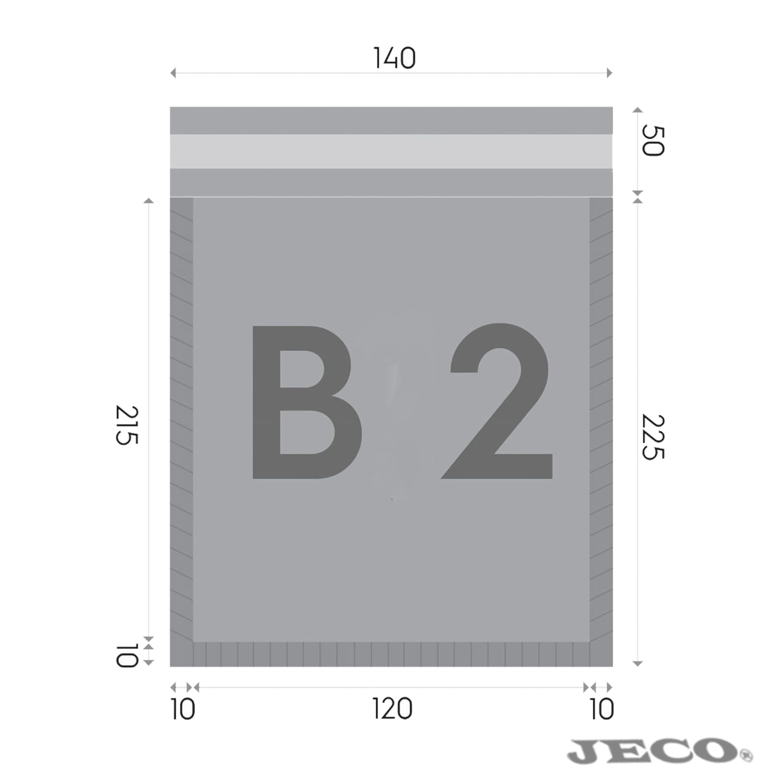 Jeco - Lot de 200 enveloppes à bulles d'air kraft blanches taille B/2 int. 120 x 215 mm pochettes matelassées d'expédition PRO