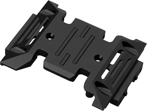 HobbyPark Soporte de placa deslizante de transmisión central de aluminio para Axial SCX10 III Actualizaciones 110 RC Crawler AXI03007 Piezas (Plata)