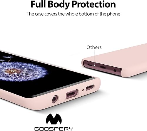 Miniatura 3 de GOOSPERY Funda de silicona líquida para Galaxy S9 Plus (2018), protección de cuerpo completo, a prueba de golpes, con forro de microfibra suave