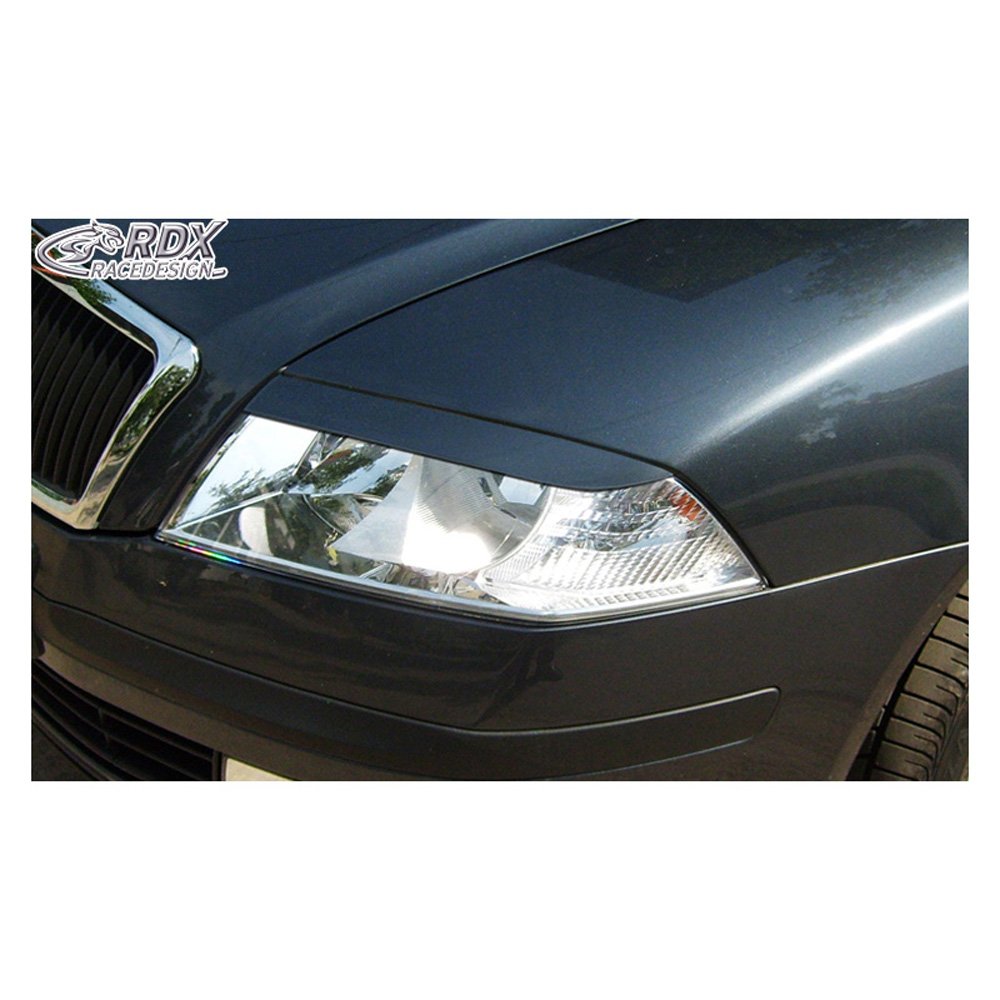 RDX Racedesign Head light spoilers compatible with Skoda Octavia II 2004-2008 (ABS)