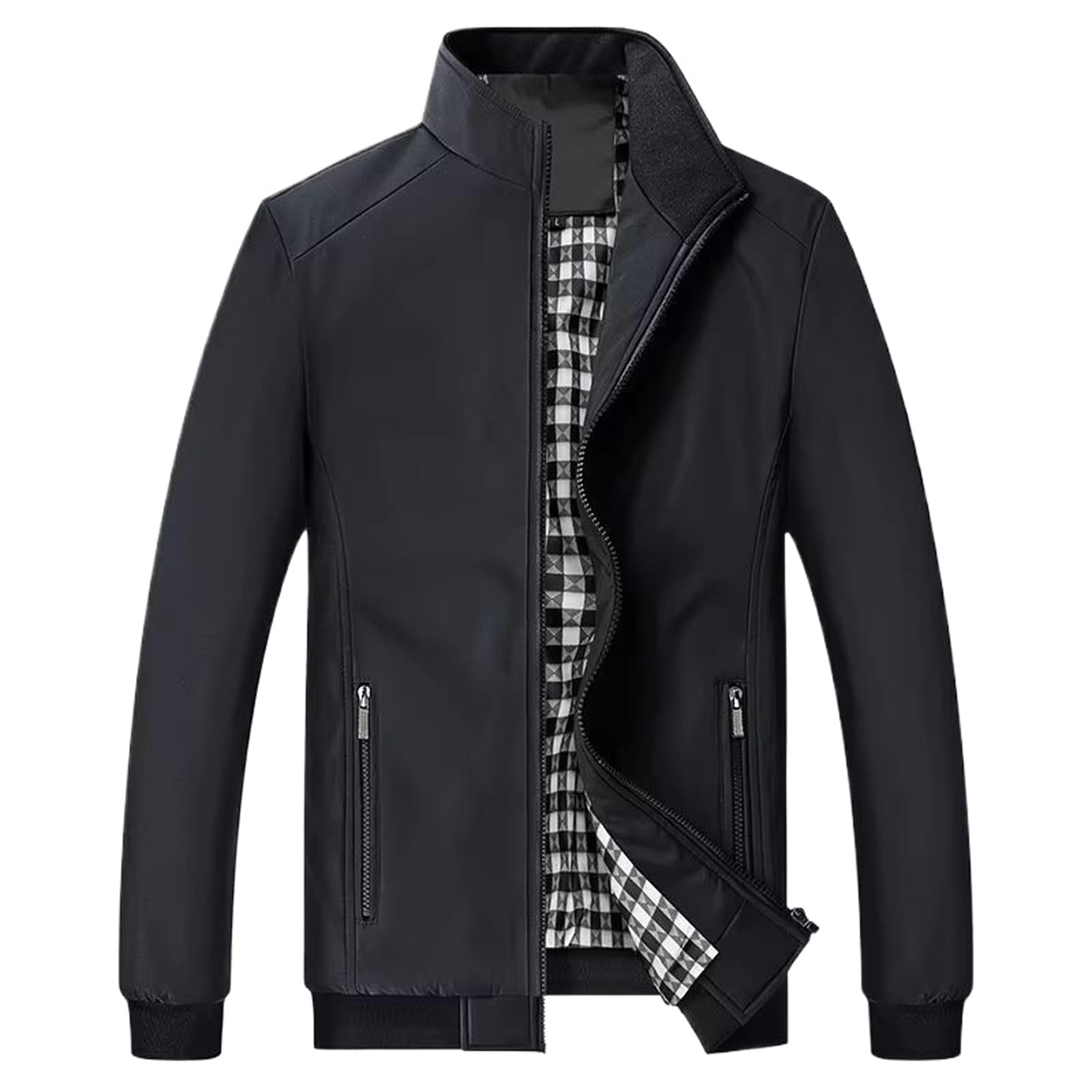 Giacca da uomo primaverile e autunnale casual con cerniera sottile