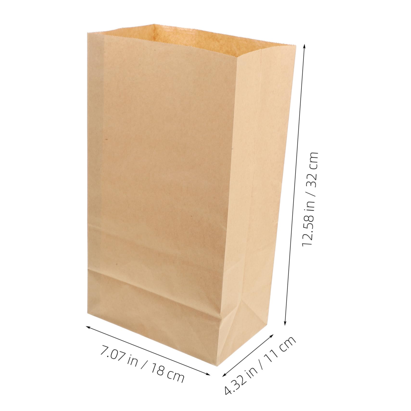 50 Piezas Bolsas De Papel Kraft Para Panadería Unidades Bolsas Para Galletas Para Empaquetar Comida Regalos o Eventos