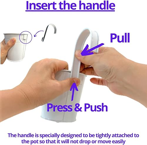 Miniatura 7 de ShopLaLa Paquete - Macetas de metal de 4 pulgadas  2 soportes para macetas de madera jardín vertical de pared interior sistema vertical de jardín de