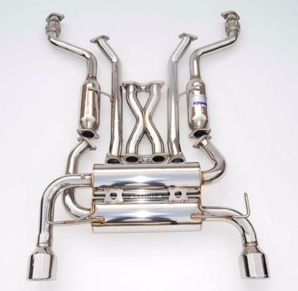 Invidia HS03IFXGIS Gemini Cat-Back Exhaust System with Stainless Steel Rolled Tip for Infiniti FX35/45