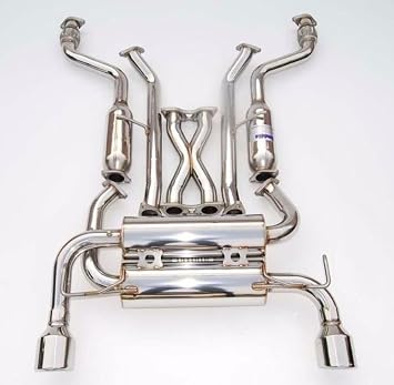 Invidia HS03IFXGIS Gemini Cat-Back Exhaust System with Stainless Steel Rolled Tip for Infiniti FX35/45