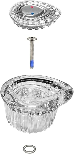 Reemplazo (100710) para kit de mango de tina y regadera Moen Posi-Temp de una sola manija, perillas blancas y cromadas