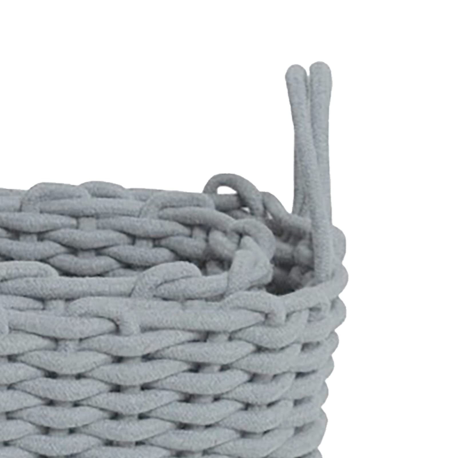 Cesto Portaoggetti in Corda di Cotone, Organizer da Scrivania Lavorato a Mano con Materiale Morbido per Giocattoli e Snack per Bambini (36x25x15 cm/14,2x9,8x5,9 pollici)