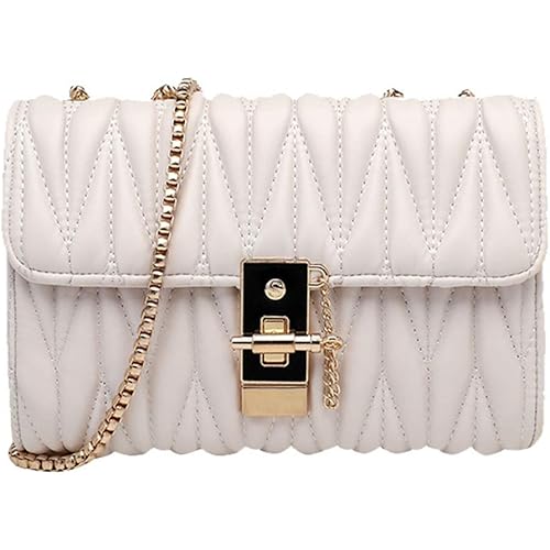 YXBQueen Crossbody Purses for Women Quilted Handbags Shoulder Faux Leather Bags