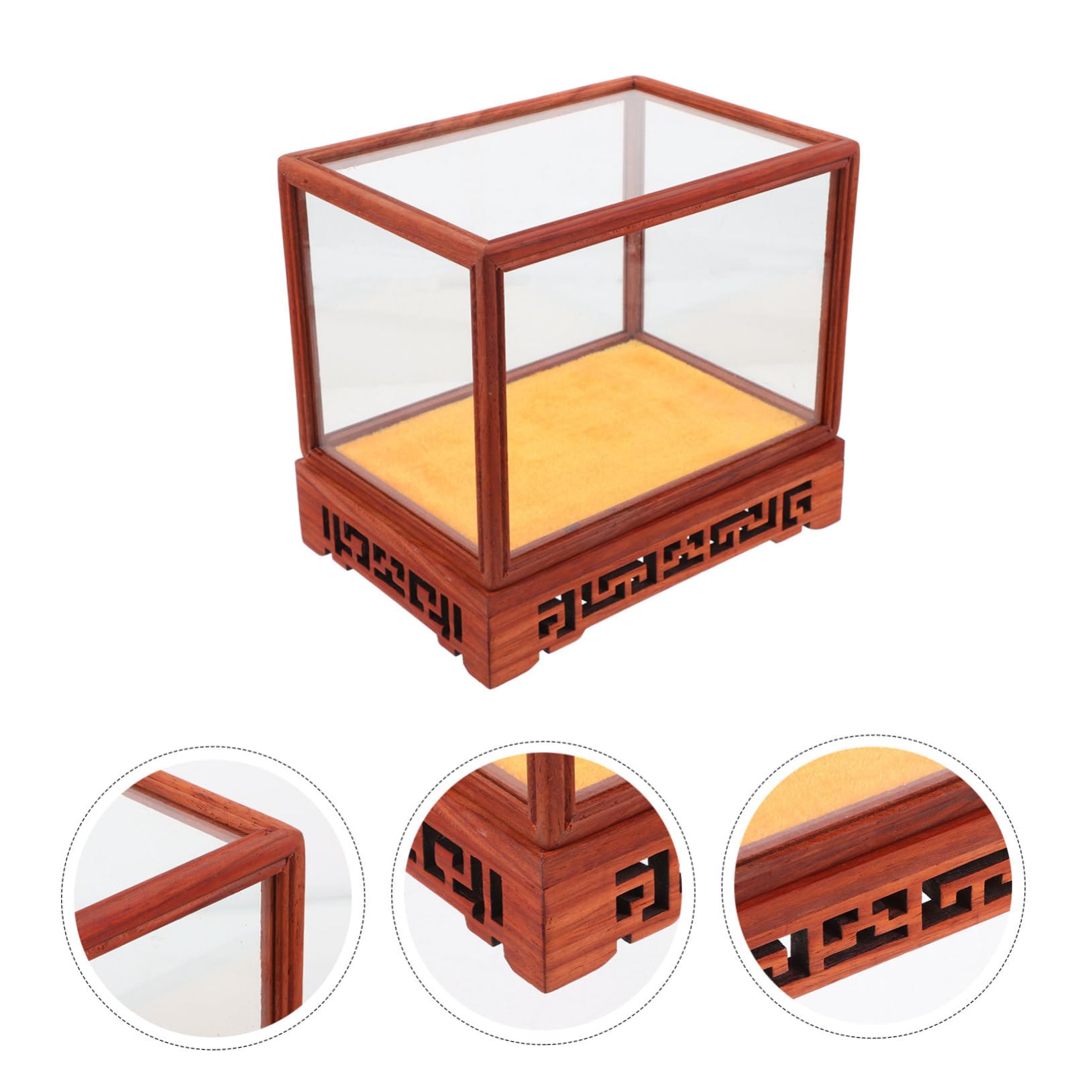 STOBAZA Terrarium Glass Containers Glass Craft Holder Elegant Display Case for Collectibles