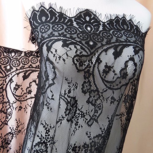 PDTO Tessuto in pizzo retrò tulle ricamo rosa